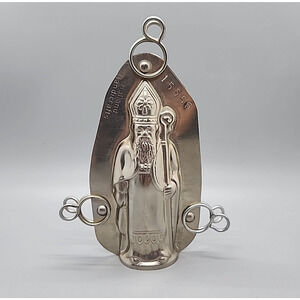 Vintage Father Christmas Dutch Chocolate Mold Holland Handicrafts w/ Clips 15656